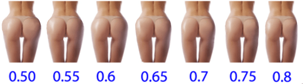 waist to buttock ratio